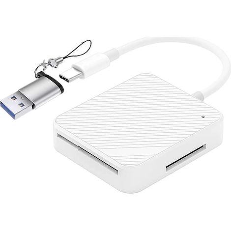 4-in-1 OTG Multifunktions-Kartenleser Typ-C USB Smart Media M2 SD SM XD - Gleichzeitiges Lesen (1/5)
