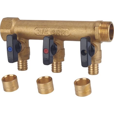 GRK – Raccord de robinetterie 3/4" MF – Filetage entrée 3/4" – Glissière D 16 – Pour installations sanitaires et plomberie