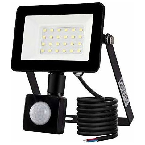 Memkey – Projecteur à détecteur de mouvement 20W – Lumière 6500K – IP66 étanche – Boîtier aluminium – Économie d'énergie 85% – Pour jardins et terrasses (1/5)