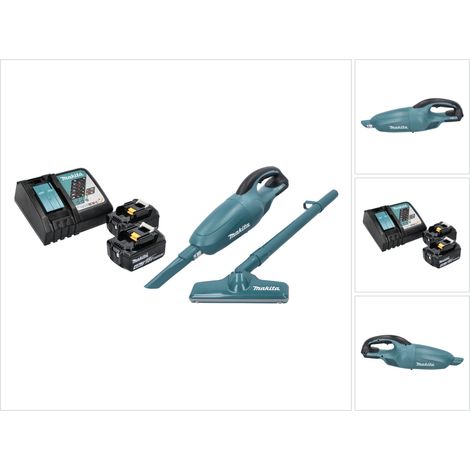 Makita DCL 180 RM Akku Staubsauger 18 V Grün + 2x Akku 4,0 Ah + Ladegerät