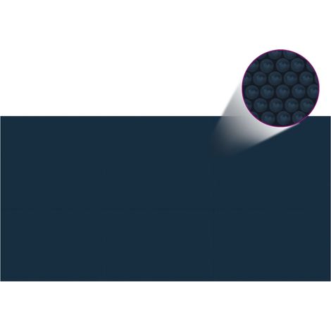 vidaXL Floating PE Solar Pool Film 732x366 cm Black and Blue (1/4)