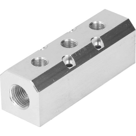 Collecteur d'air pneumatique en aluminium à haut débit SY40024F, entrée G12, sortie G14, 40 x 40 mm (1/5)