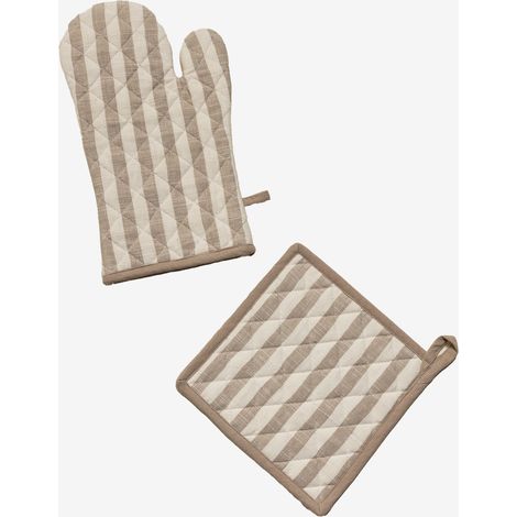 Set de gant et chiffon pour four Edouard SKLUM Marrón Arena Claro (1/5)