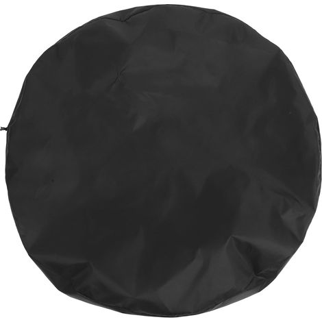 Housse de barbecue en tissu Oxford ronde de 100 cm de diamètre - Résistante aux intempéries et aux UV - Pour jardin et terrasse - Housse de protection pour table de barbecue et foyer (1/5)