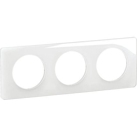 PLAQUE 3 POSTES BLANC EMAILLE LEGRAND CP0003 (1/4)