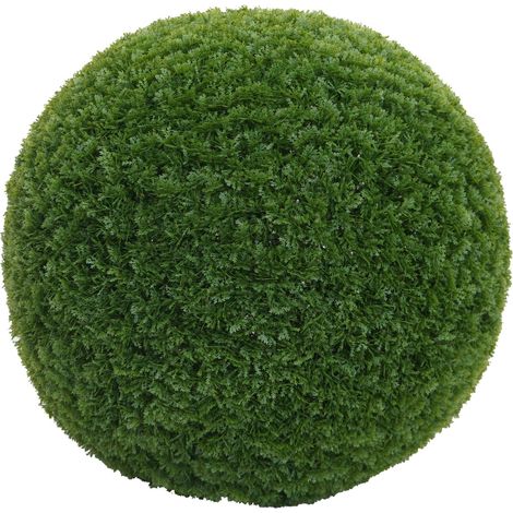 Künstlicher Busch HHG-596, Thujakugel Dekopflanze Kunstpflanze Lebensbaum künstlich, Outdoor, Polyethylen Ø 52cm