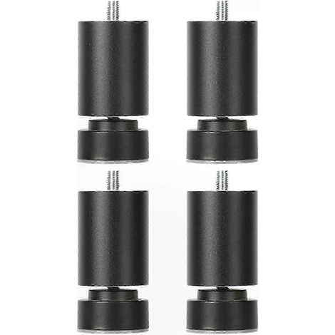 Pieds de meubles en métal à filetage M10 réglables, compatibles avec canapés, lits, tables et armoires, noirs, 6 cm. (1/5)
