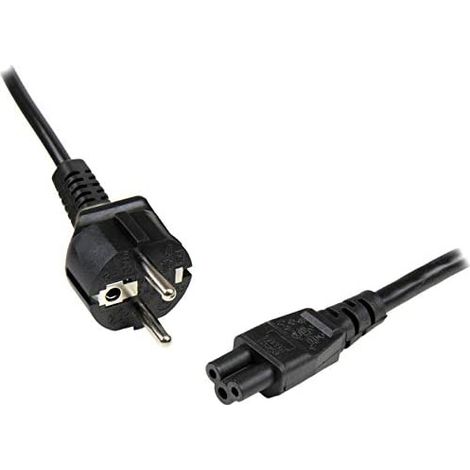 StarTech.com Cable de 1m de Laptop-Netzteil, EU zu C5 Stecker, 2.5A 250V, 18AWG, Cable de Ladegerät Ersatz, Cable Blatt de Trefoil Mickey Maus, Cable für Europa, UL (1/5)