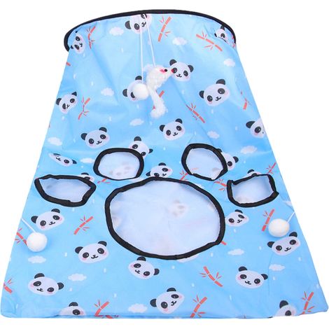 1 sac tunnel pour chat, jouet pliable en polyester, 40 × 3,5 × 2,5 cm, vert, idéal pour jeux intérieurs (1/5)