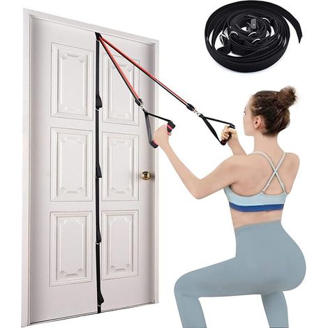 Support portable pour élastiques de résistance, idéal pour la salle de sport. (1/5)