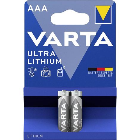 VARTA - Pile lithium AAA professional blister de 2
