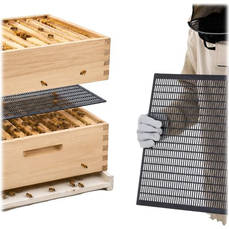 Bienenmutterseparator, langlebiger Kunststoff, multi-kompatibles Design, GRAU (1/5)