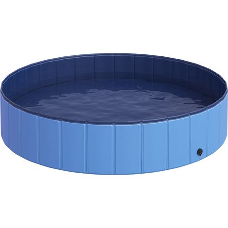 Piscine pliable pour chiens Ø140x30 cm Bañera Portátil PVC Antideslizante Azul