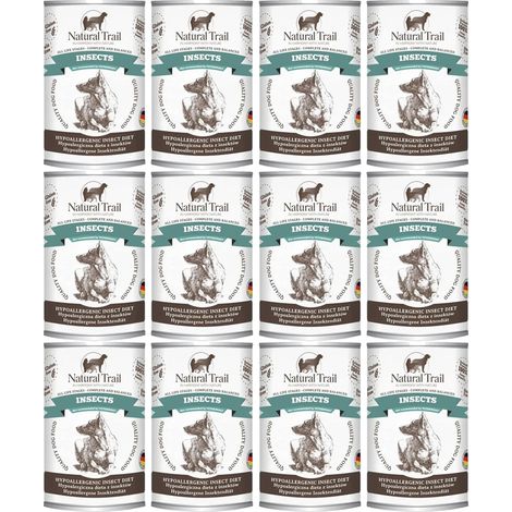 Aliment humide pour chiens NATURAL TRAIL Insectes, boîte de 12 x 350 g (1/2)