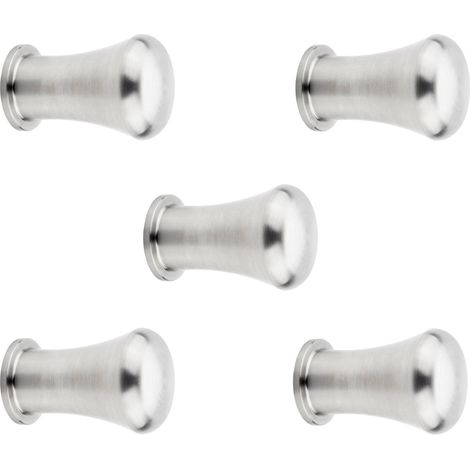 5 Stück Möbelknöpfe DUNDEE Ø 20 mm Höhe 30 mm Edelstahl gebürstet Schrankgriff Knopf (1/5)