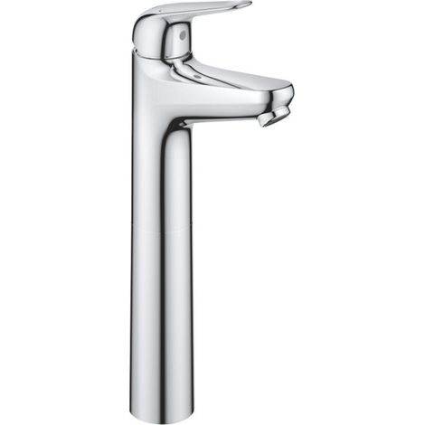Mitigeur de lavabo avec vidage push open chromé – GROHE Long-Life cartouche céramique 28 mm – Limiteur de température – Installation rapide