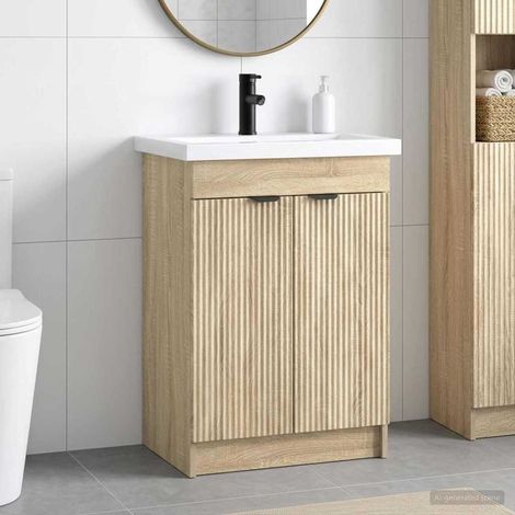 Juego de muebles de baño Roble  56 x 37,5 x 81 cm