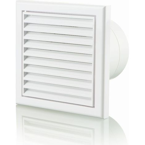 Grille aération VMC 100 mm – Plastique résistant UV – Installation murale/plafond – Compatible conduits ronds – Pour appartements et bureaux – Blauberg