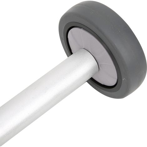 Balai nettoyeur à eau double fonction avec brosse pour dessous de voiture à roue grise + 2 manches (1/4)