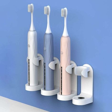 Porte-brosse à dents électrique, 4pcs porte-brosse à dents électrique mural auto-adhésif porte-brosse à dents électrique salle de bain cuisine hygiène (1/5)