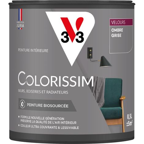 Peinture murale intérieure Colorissim® V33 Ombré grisé Velours 0,5L (1/4)