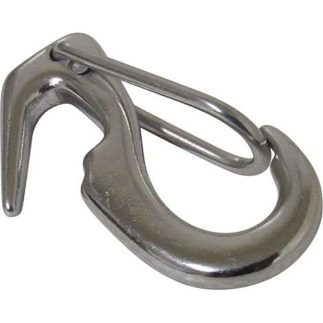 50MM Stainless Steel Open End Sail Hook - Snap Ended Clip Marine (1/5)