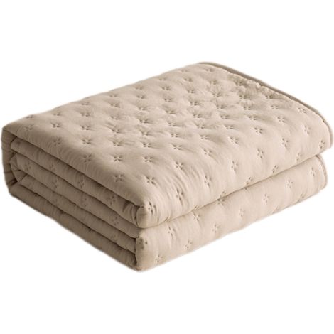 Couverture En Coton - Double Face Respirant Léger Pour Été - Idéal Pour Dormeurs Chauds Et Transpirants - 150 X 200 Cm - 1 Pièce (1/5)