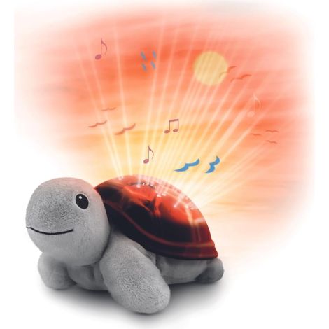 Tim la tortue Projecteur - Lampe de lit portable pour bébé Projecteur de ciel coucher de soleil 3 mélodies apaisantes Luminosité douce Capteur de pleurs Arrêt automatique (1/5)