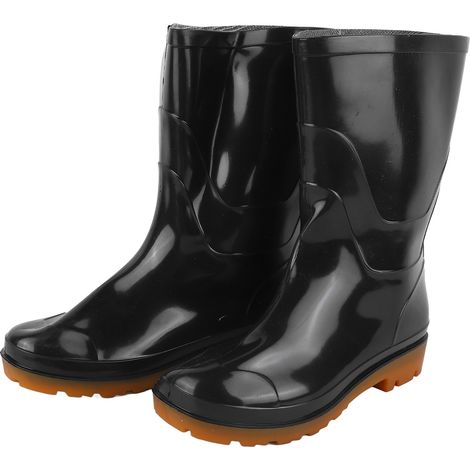 Bottes de pluie taille 41 imperméables bottes jardin mi-mollet antidérapantes chaudes confortables chaussures pluie homme jardin lavauto (1/5)