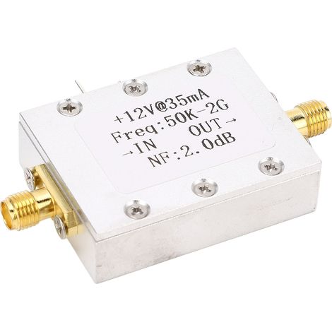 Amplificateur large bande 50 kHz – 2 GHz, amplificateur LNA, faible bruit 31 dB, gain élevé, accessoire CC 9-15 V (1/5)