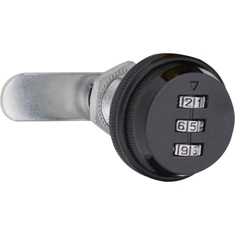 Serrure pour classeur avec code, antivol à 3 chiffres, alliage de zinc, pour armoire, tiroir, boîte aux lettres, 30 mm, 1,18 pouce, noire