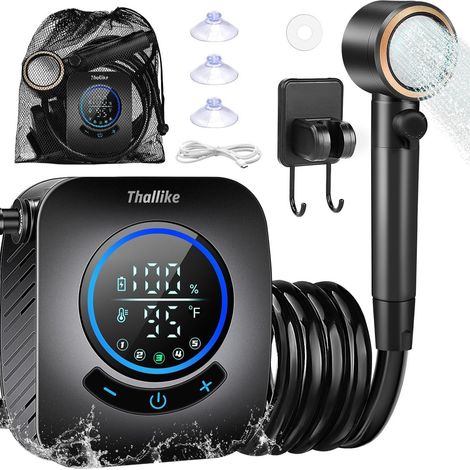 Pompe de douche de camping rechargeable portable, douche extérieure, pommeau de douche électrique (1/5)