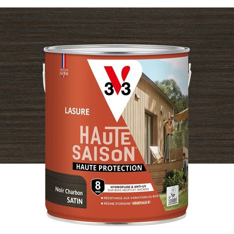 V33 Lasure V33 Haute saison 8 ans noir charbon satiné 2.5 l