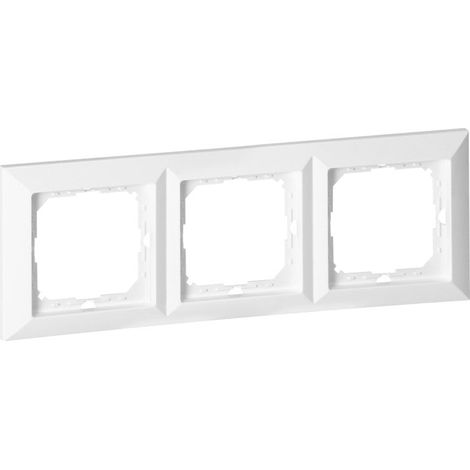 Plaque de Finition Trois Emplacements - Blanc - SILAMP