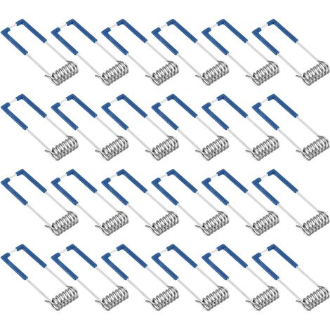 51 x 15 mm Ceiling Light Spring Clamps, 24 Pack Emitting Diode Recessed Lighting Accessories Securing Clips for Ceiling Lamp, Blue (1/5)