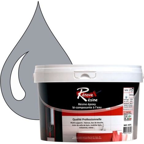 Peinture Résine 0.5L - Multisupport RAL 7040 - Gris fenêtre - Brillant - Étanche (1/4)