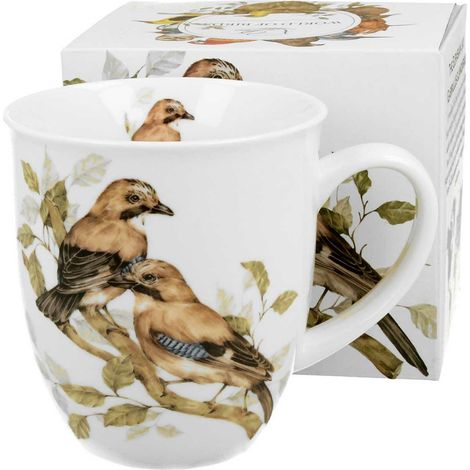 Porzellantasse mit Tiermotiven (Häher) 400 ml