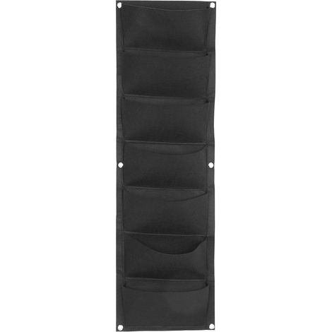 7/12 Tenture Murale Plante Sac Plante Sac Grandir Sac Poches Plantation Sac Fleur Plantes Suspendu Jardinière Balcon Mur Vertical (7 bouches) (1/5)