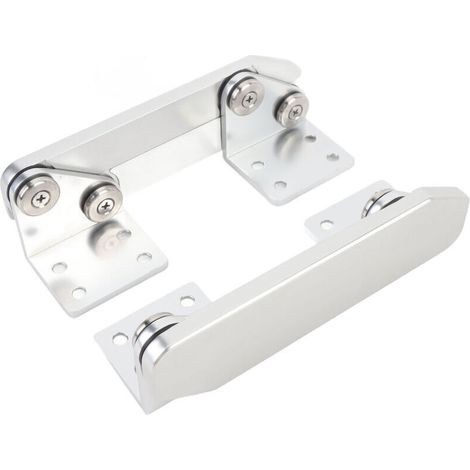 Charnières pliantes en aluminium anti-pincement pour siège de bateau - Lot de 1 - Finition polie - Yacht, ponton - Livraison rapide (1/4)