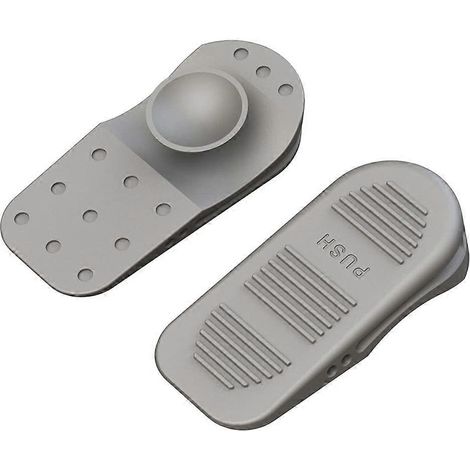 Türstopper aus Gummi mit Saugnapf und rutschfester Unterseite, stabiler Keil für Zuhause und Büro (grau, 4er-Pack) (1/5)