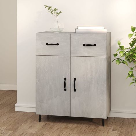 vidaXL Credenza Grigio Cemento 69,5x34x90 cm in Legno Multistrato (1/5)