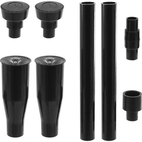 Ensemble de 8 buses de pompe de bassin en plastique pour fontaine de jardin et cascade (noir) (1/4)