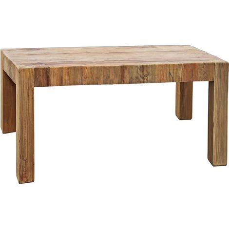 Table de repas 160 cm en bois massif de pin recyclé – CHALET (1/5)
