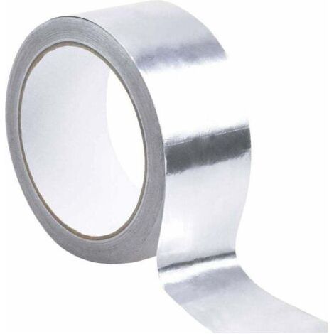 Silbernes Aluminiumfolienband – 1 mm x 50 mm x 20 m, wasserdichtes Dichtungsband, hochtemperaturbeständiges Verstärkungsband für Lüftungskanäle
