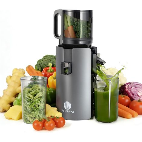 Extracteur de Jus Presse-agrumes à Froid avec Goulotte de 120 mm Capacité 1,2L 250W Double filtration Pressage secondaire Rendement élevé Sans BPA Pour Fruits (1/5)