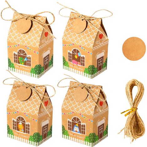Sacs cadeaux en papier de Noël, 12 pièces assorties, parfaits pour emballer les cadeaux, thème festif, pratiques (1/4)
