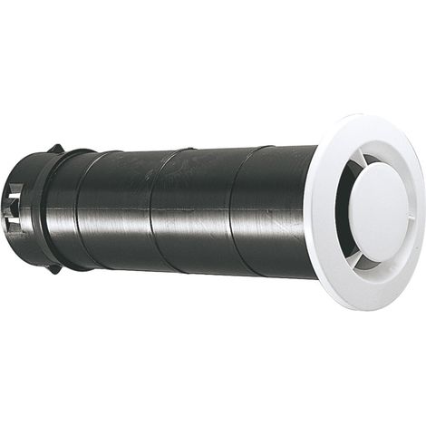 Atlantic – Bouche VMC fixe diamètre 80 mm – Manchon long 270 mm pour parois épaisses – Compatible VMC auto ou double flux – 422146