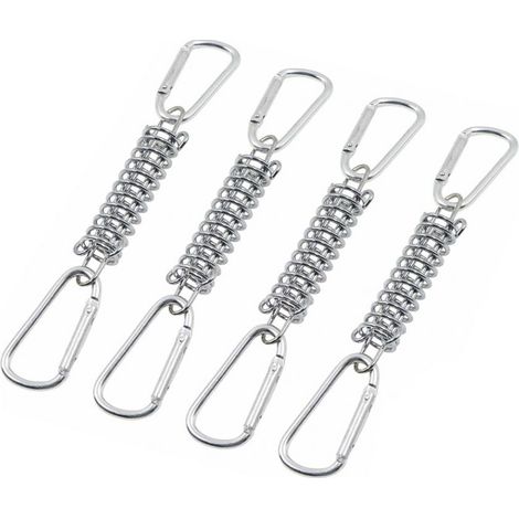 Lot de 4 ressorts de tension en acier inoxydable pour tente de camping, tendeur de corde résistant au vent