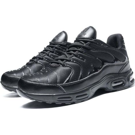 UlisemChaussures à Bout en Acier pour Hommes Chaussures de Travail Légères et Confortables Antidérapantes,Noir,42 (1/4)