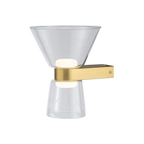Mantra Aplique LED de pared NEW YORK doble, oro con tulipas transparentes 6W 960Lm, 3000K (1/5)